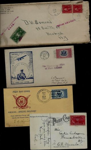 Group Of Covers - Special Delivery & Parcel Post - Good Frankings,  Postmarks