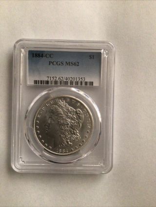 1884 Cc Morgan 90 Silver Dollar Uncirculated Pcgs Certified Coin