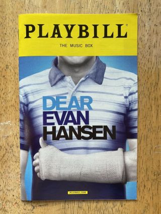 Dear Evan Hansen Broadway Playbill Taylor Trensch,  Laura Dreyfuss,  Will Roland