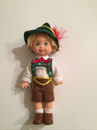 1994 Mattel Kelly Tommy Doll Dressed Friends Of World Germany Blonde Hair