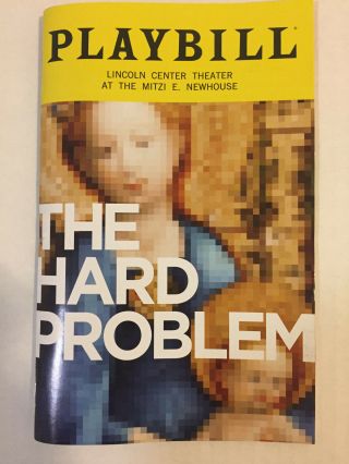 The Hard Problem Playbill Book Theatre York City October 2018