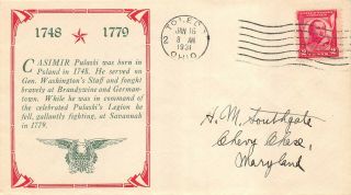 690 2c Pulaski,  1st Denys J.  Truby Cachet In Red & Green Toledo Oh [020221.  1133]