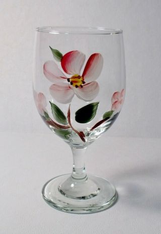 4 Franciscan Desert Rose 6 " Libbey Tulip Goblets