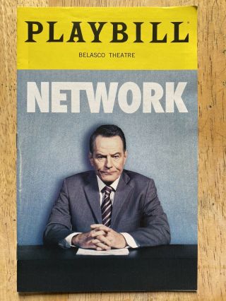 Network Broadway Playbill Bryan Cranston,  Tony Goldwyn,  Tatiana Maslany