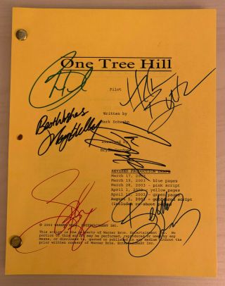 One Tree Hill Signed Pilot Script - - Signed By 6