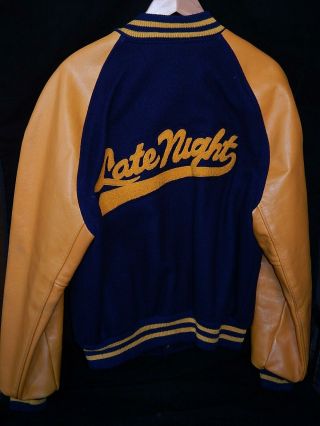 C1985 Vintage Late Night W/ David Letterman Staff /crew Jacket Size Xl