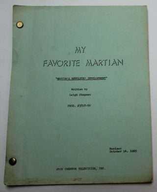 My Favorite Martian / Leigh Chapman 1965 Tv Script Martin 