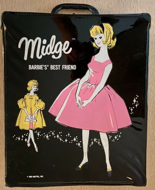 Vintage Black Case Midge Barbie 
