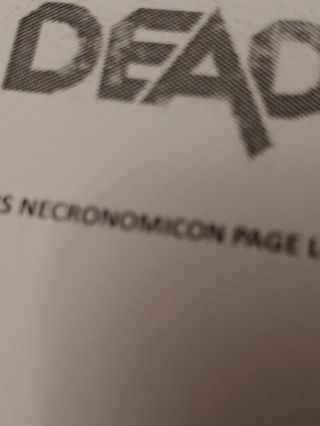 ASH Vs EVIL DEAD Screen Necronomicon Book Page Prop the Army of Darkness 2 6