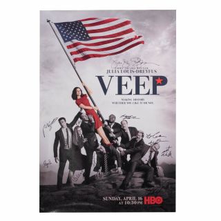 Autographed Veep Poster By Cast Julia Louis - Dreyfus,  Tony Hale,  & More