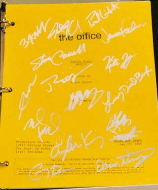 The Office " Casino Night " Studio Script Signed By Steve Carell,  14