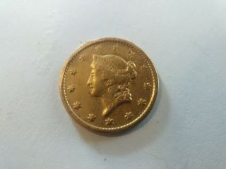 1849 - O Gold Dollar,  $1 Gold Liberty,  Type 1,  Tough This,  Sharp Better Date
