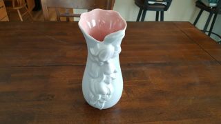 Red Wing Pottery With Pink Interior Vase 1293