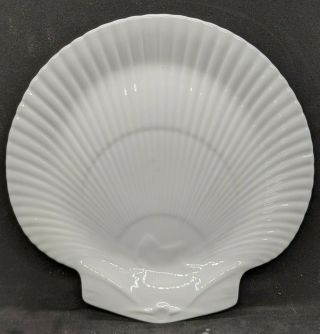 Set Of 4 Wedgwood Bone China " Nautilus " 10 - 1/2 " Shell Dinner Plates - Glossy