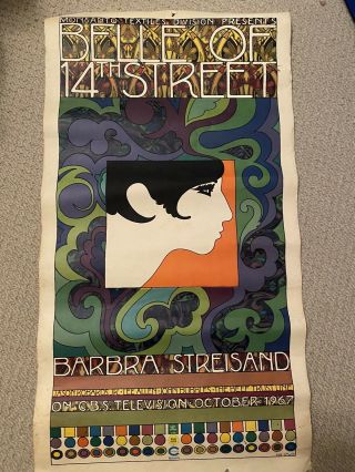 Vintage 1967 Poster,  Barbra Streisand,  Belle Of 14th Street,  Tim Lewis
