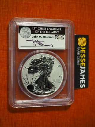 2011 P Reverse Proof Silver Eagle Pcgs Pr69 Fs Mercanti Signed From 25th Ann Set
