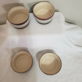 Tabletops Lifestyles Jentry Hand Painted/Crafted - Set of 4 Ramkin Bowls 4 3/8 