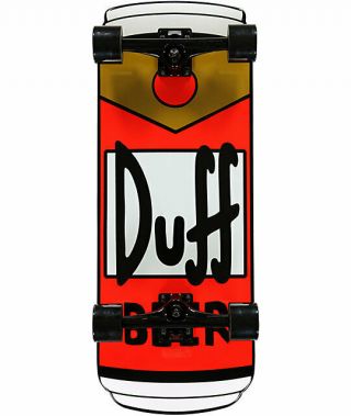 The Simpsons X Santa Cruz Duff Beer Can Nos Rare Cruiser Complete Skateboard