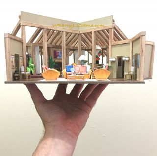 Handmade Golden Girls Inspired Living Room Miniature Paper Wood Artist - Made 3