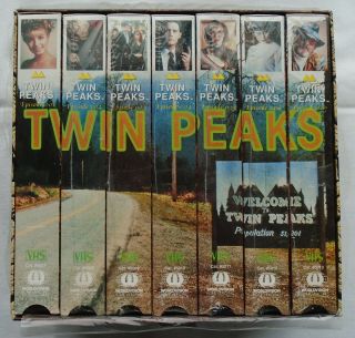 David Lynch 1990 Twin Peaks " Season One Boxed Set " Vhs 7 Tapes