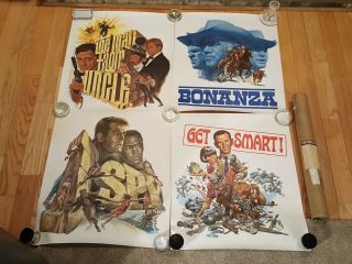 Nbc 1966 4 Posters Bonanza Get Smart I Spy Man From Uncle Tube