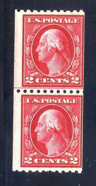 Us Stamps - 450 - Mnh - 2 Cent Washington Coil Issue - Line Pair - Cv $550