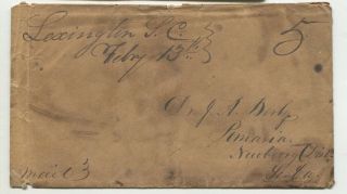 Lexington Sc Feby 13 1850 
