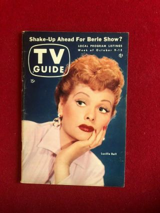 1954,  Lucille Ball,  " Tv Guide " (scarce) (no Label) I Love Lucy