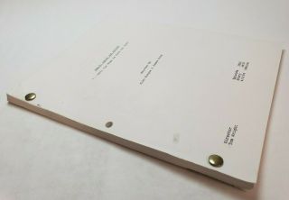 Space: Above And Beyond / James Wong Tv Script " Tell Our Moms We Done Our Best "