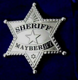 Andy Griffith Show Sheriff Mayberry Badge Prop Tv Show Don Knott,  Freebies