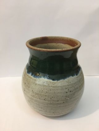 Clay Pottery - Gorgeous Glazed Stoneware Pot Or Vase Signed