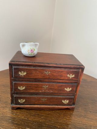 Dollhouse Miniature Chest Of Drawers.  1:12