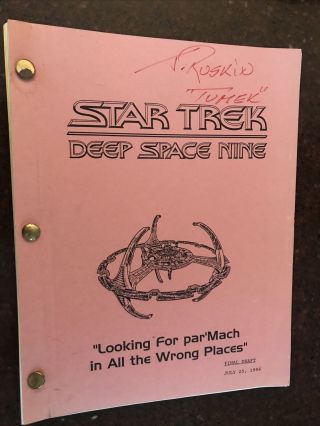 Star Trek Deep Space Nine Signed Shooting Script