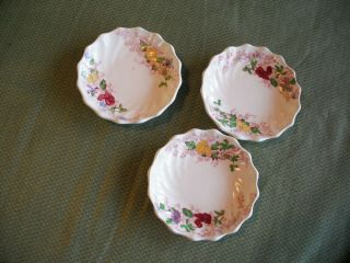 Set Of 3 Copeland Spode England Fairy Dell Butter Pads