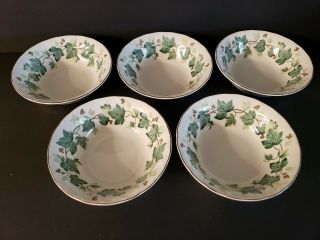 5 Nikko Casual Living Green Ivy 6 - 3/8 " Cereal Bowls