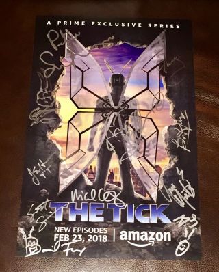 The Tick Nycc Exclusive 2017 Amazon Prime Cast Signed Poster York Comic Con