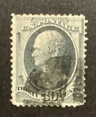 Us Stamps Scott 165 30c Hamilton Cv$140.  00