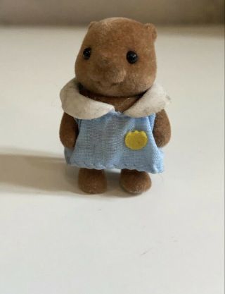 Vintage 80s Sylvanian Families Baby Beaver Waters Family