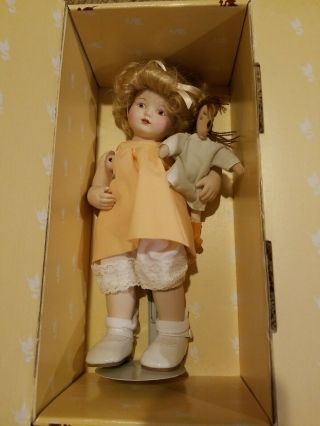 Vintage 1981 Bessie Pease Gutmann 11 " Love Is Blind Porcelain Little Girl Doll