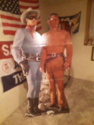 Lone Ranger And Tonto Life Size Cardboard Cutout Display Stand Up