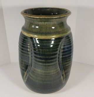Hand Crafted Art Studio Pottery Vase Artist Signed 9 "