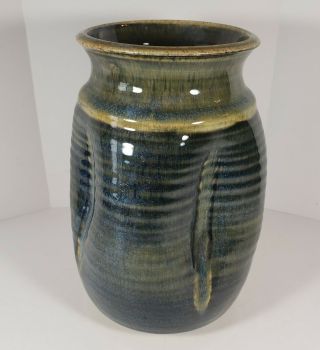 Hand Crafted Art Studio Pottery Vase Artist Signed 9 