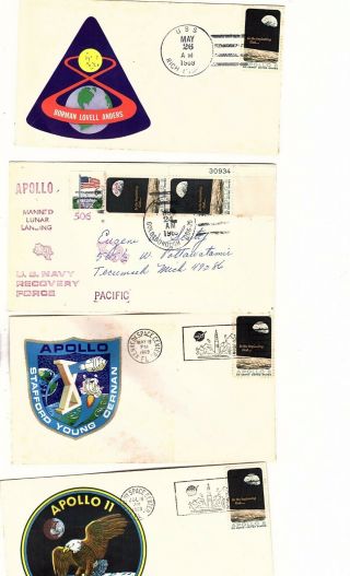 Us Postal History Space Apollo 11 Nasa Rocket 1979 Set Of 4 (mb16
