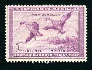 Rw5 1938 Federal Duck Stamp No Gum