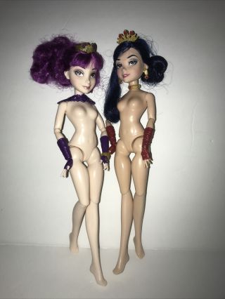 Disney Descendants 2 Nude Mal & Evie Dolls Isle Of The Lost Royal Yacht Ball