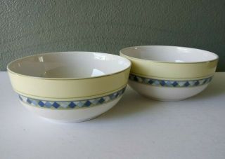 Royal Doulton - Carmina - Fine Porcelain Cereal Bowls (no Fruit Center) - Pair