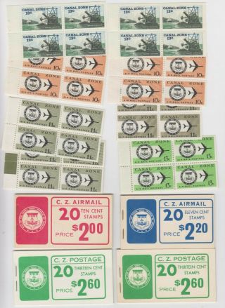 Canal Zone Complete Booklets 163 (2),  C48,  C49 And Several Mnh Booklet Panes
