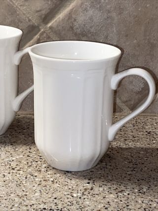 Set of 4 MIKASA Antique White Tall Mugs Cappuccino Coffee Tea 2
