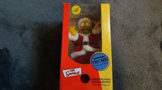 Homer Simpson Santa Large Talking And Dancing 2004 The Simpsons Gemmy Nos