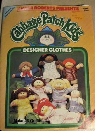1984 Cabbage Patch Kids Designer Clothes Sewing Pattern 7686 Plaid 25 Outfits